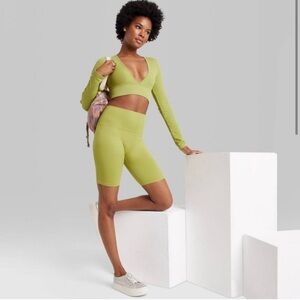 Wild Fable Lime Green Bike Shorts